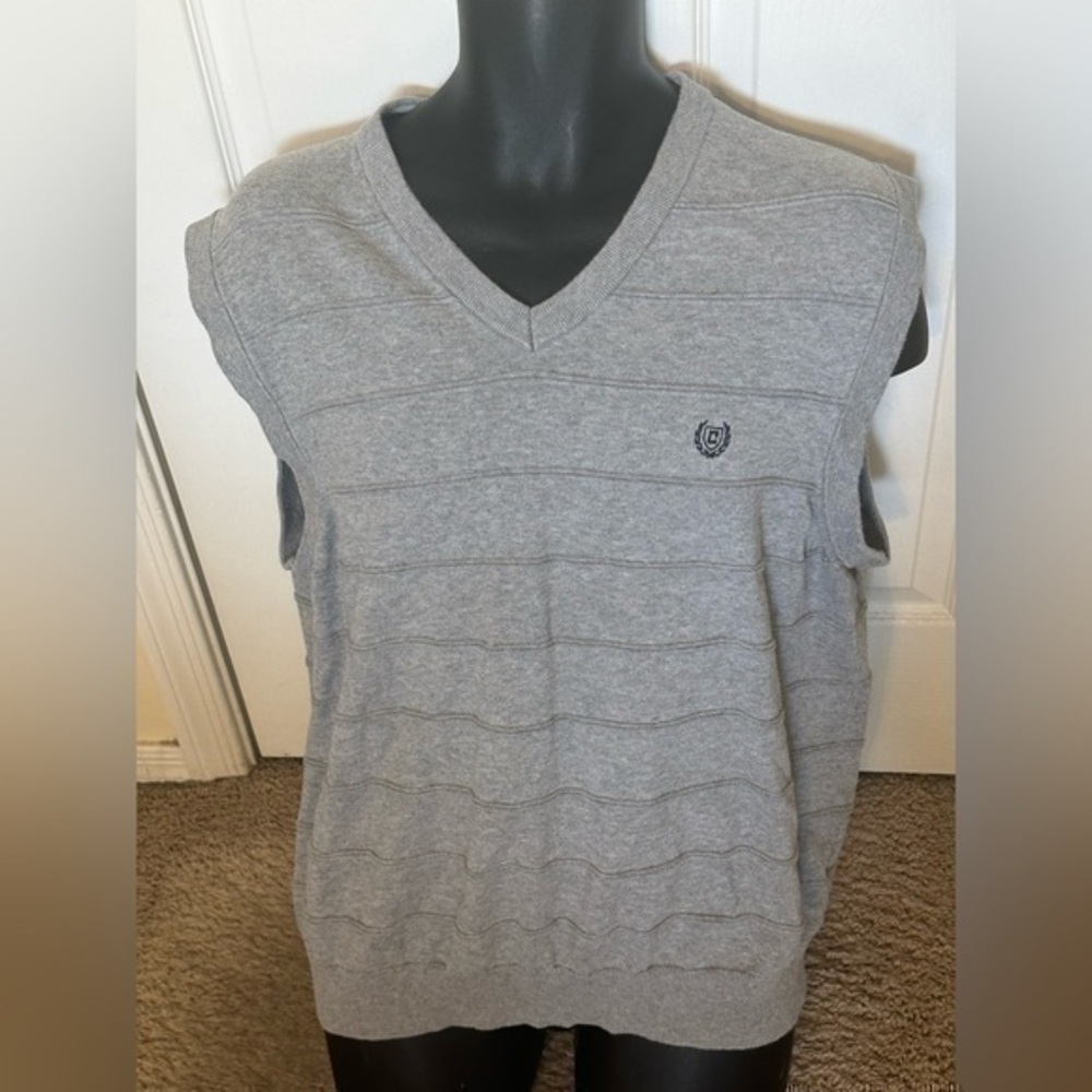 Men’s pre own as grey Ralph Lauren Chaps sweater pullover size XL vest